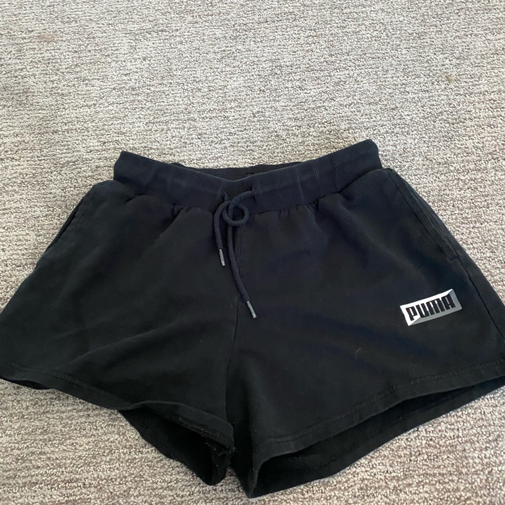 Black puma shorts
